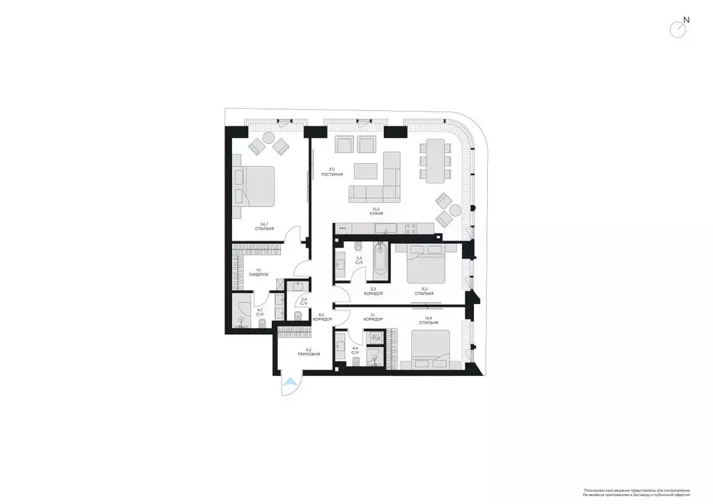 3-к кв. Москва ул. Братьев Фонченко, 1к5 (151.4 м) - Фото 0