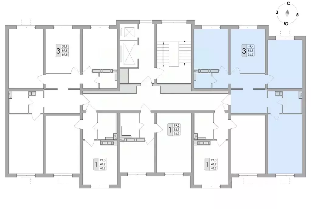 3-к кв. Воронежская область, Воронеж ул. Шишкова, 140Б/16 (86.3 м) - Фото 1