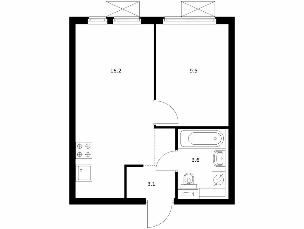 1-комнатная квартира: Москва, ЖК Второй Нагатинский, к1.5 (31.7 м) - Фото 0