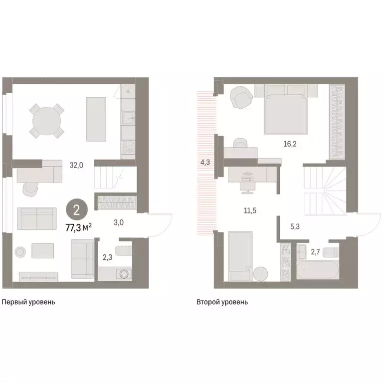 2-комнатная квартира: Екатеринбург, улица Академика Ландау, 7Г (82.35 ... - Фото 1