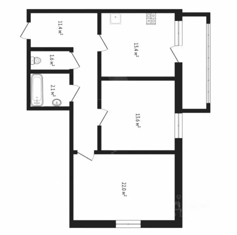 2-к кв. Тюменская область, Тюмень Широтная ул., 189 (62.1 м) - Фото 2