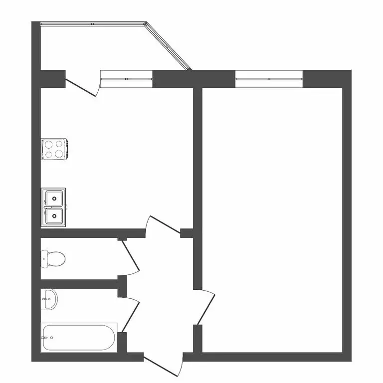 1-комнатная квартира: Тюмень, микрорайон Антипино, Беловежская улица, ... - Фото 1