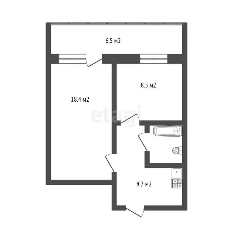 2-комнатная квартира: Томск, улица Дизайнеров, 5 (39.1 м) - Фото 0