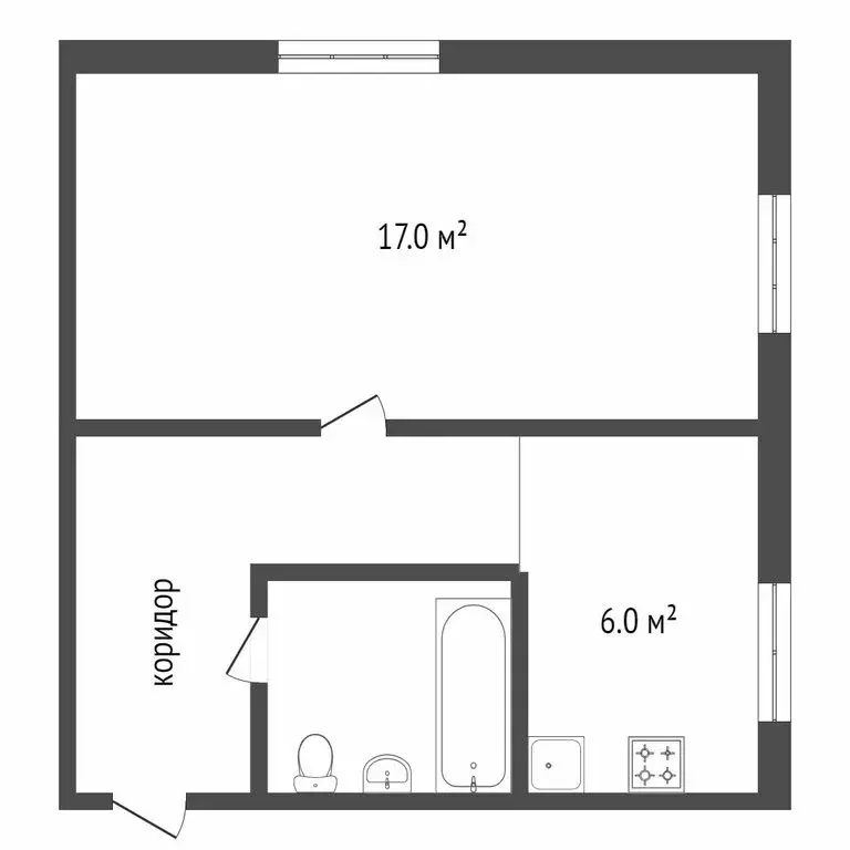 1-комнатная квартира: Вологда, Профсоюзная улица, 17 (31 м) - Фото 1
