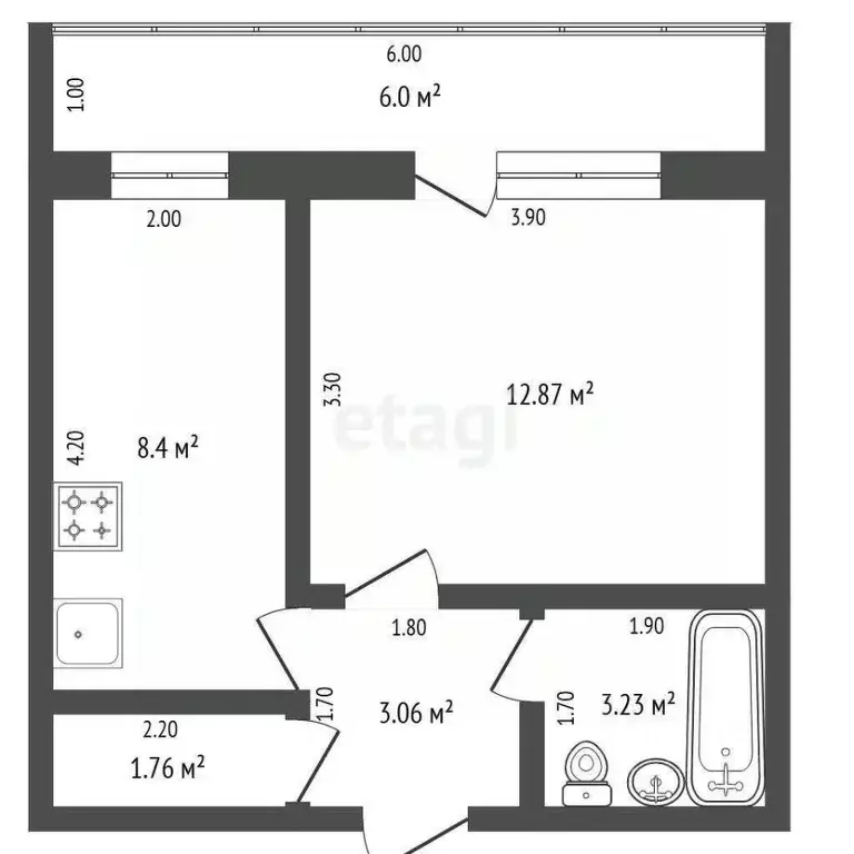 1-к кв. Мордовия, Саранск ул. Гагарина, 11 (29.5 м) - Фото 1