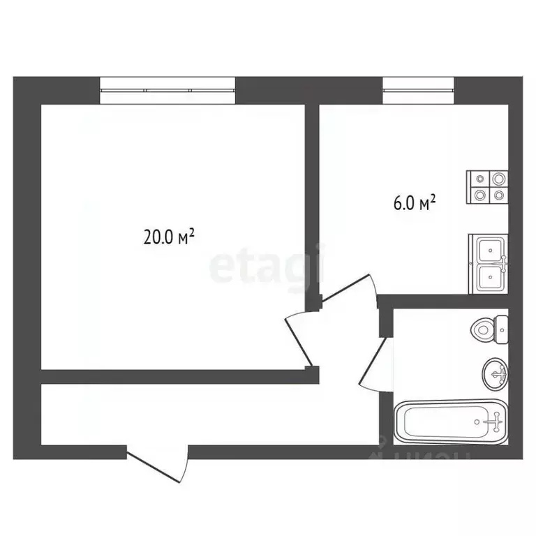 1-к кв. Ставропольский край, Георгиевск ул. Черняховского (33.1 м) - Фото 1