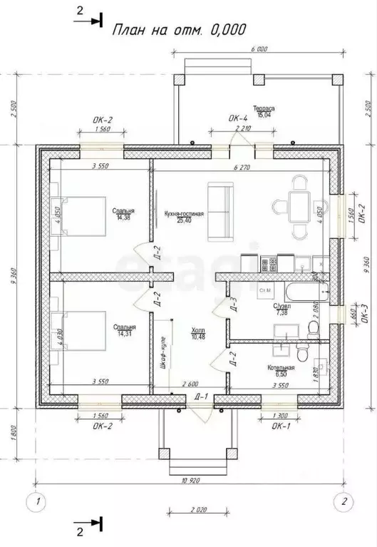 Дом в Оренбургская область, Оренбургский район, с. Подгородняя ... - Фото 1