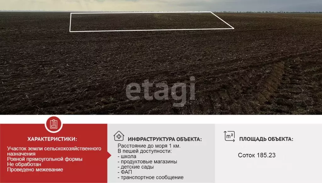 Участок в Крым, Раздольненский район, Славянское с/пос, с. Аврора ул. ... - Фото 1