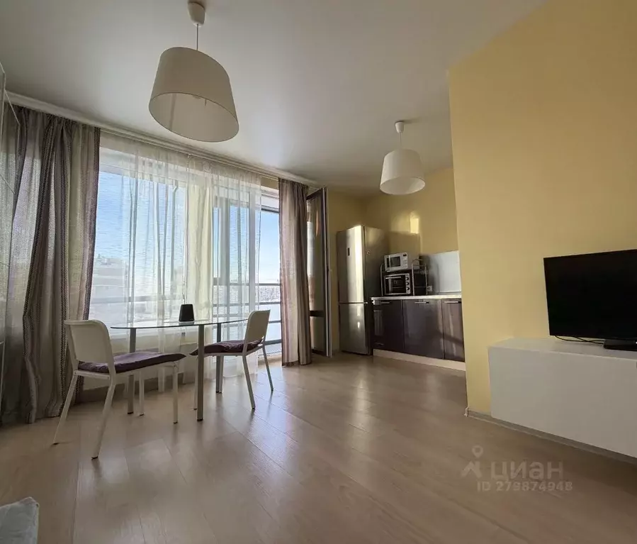 Студия Санкт-Петербург ул. Оптиков, 34К1 (33.0 м) - Фото 1