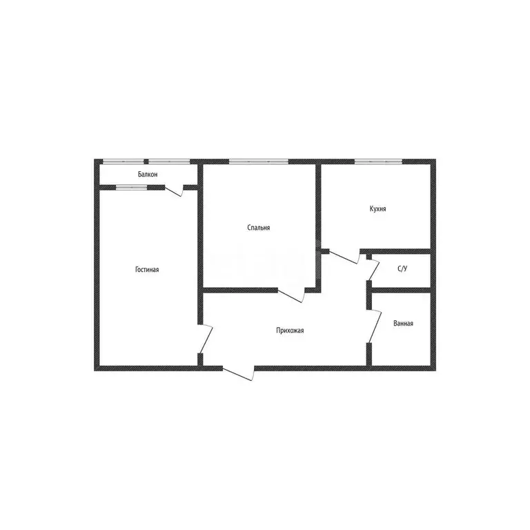 2-комнатная квартира: Строитель, улица Жукова, 1 (51 м) - Фото 1