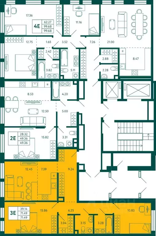 2-к кв. Башкортостан, Уфа Зеленая Роща жилрайон, Терле Парк жилой ... - Фото 2