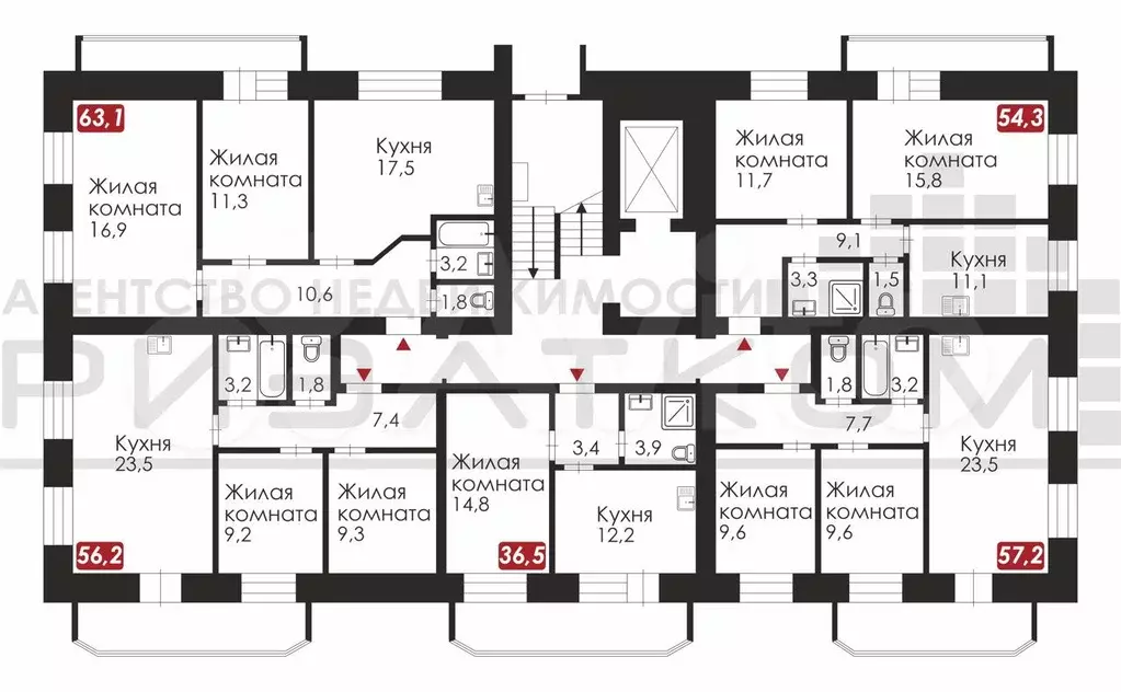 1-к. квартира, 36,5 м, 5/8 эт. - Фото 1