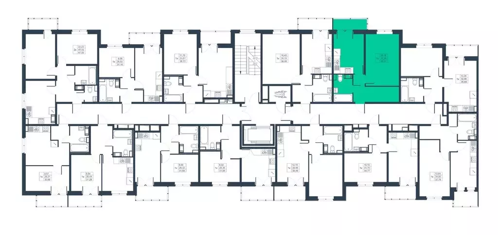 1-комнатная квартира: Коммунар, массив Ижора (38.14 м) - Фото 1