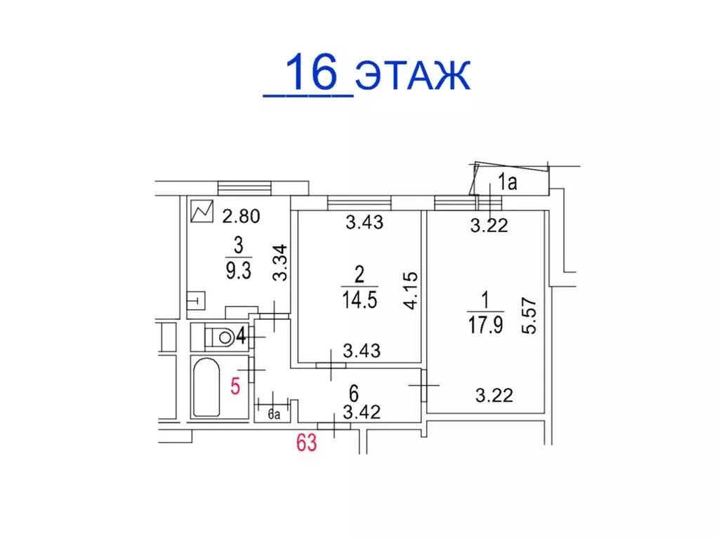 2-к кв. Москва Керамический проезд, 75К1 (55.0 м) - Фото 1