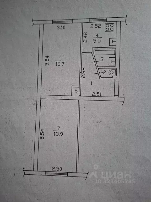 2-к кв. Новгородская область, Новгородский район, Пролетарское ... - Фото 2
