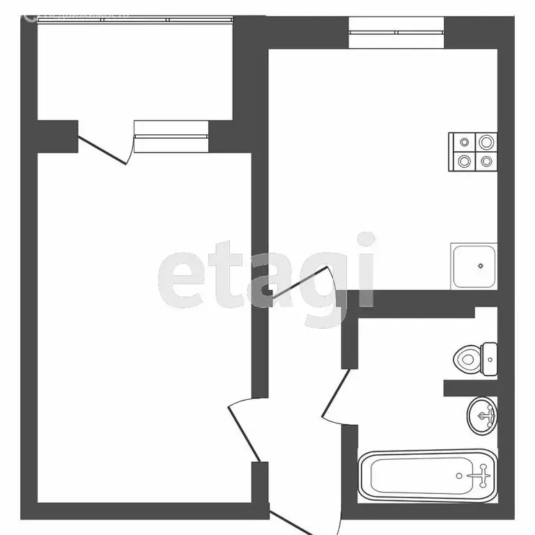 1-комнатная квартира: Тюмень, улица Павла Шарова, 5 (39.6 м) - Фото 1