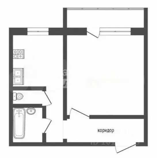 1-к кв. Челябинская область, Челябинск Южноуральская ул., 12 (32.3 м) - Фото 1