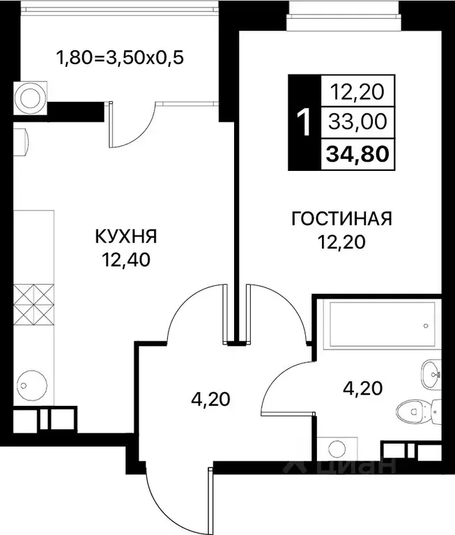 1-к кв. Ростовская область, Ростов-на-Дону Смартполет жилой комплекс ... - Фото 0