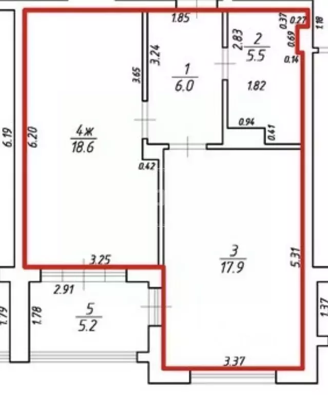 1-к кв. Калининградская область, Калининград Вагоностроительная ул., ... - Фото 2