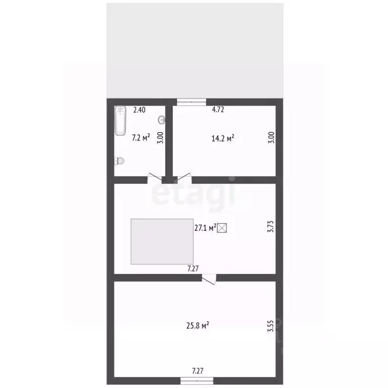 Дом в Оренбургская область, Сакмарский район, Беловский сельсовет, с. ... - Фото 1