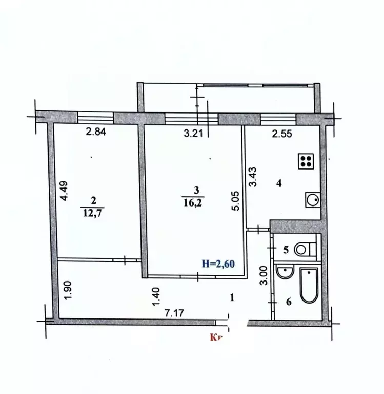 2-к кв. Волгоградская область, Волгоград Шекснинская ул., 8А (54.0 м) - Фото 2