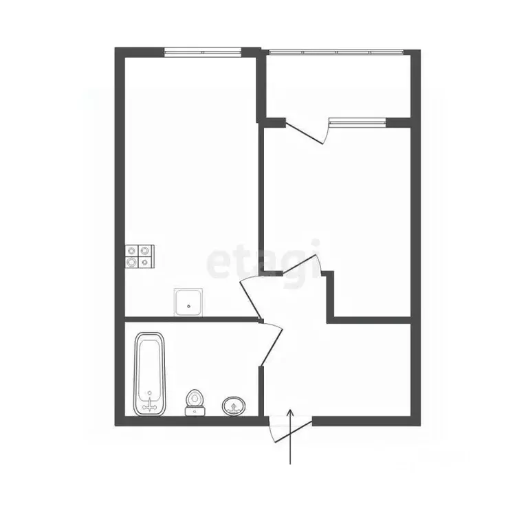 1-к кв. Свердловская область, Екатеринбург ул. Амундсена, 57А (38.6 м) - Фото 2