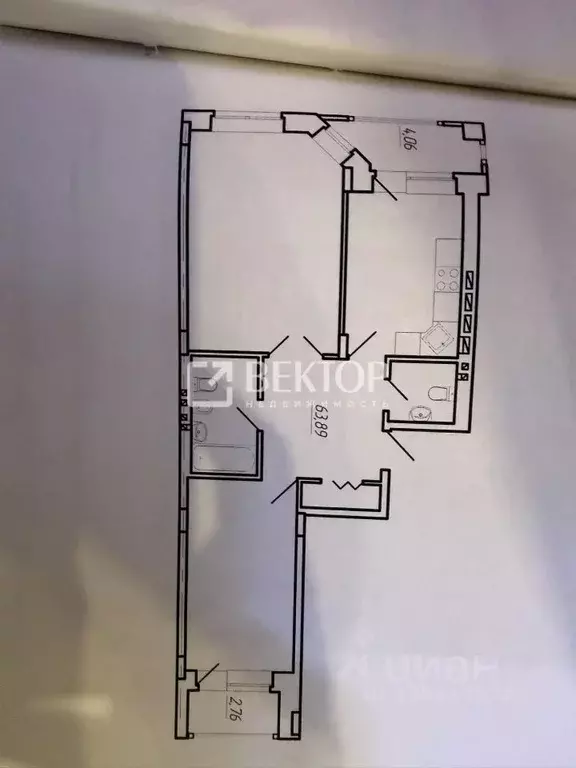 2-к кв. Ивановская область, Иваново ул. Окуловой, 73 (71.0 м) - Фото 2