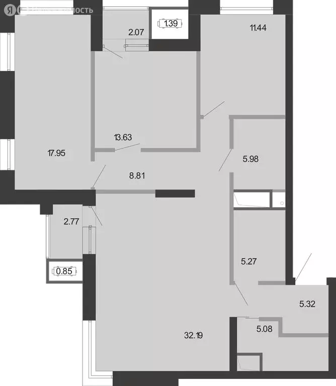 3-комнатная квартира: Тула, улица Фридриха Энгельса, 70А (110.77 м) - Фото 2