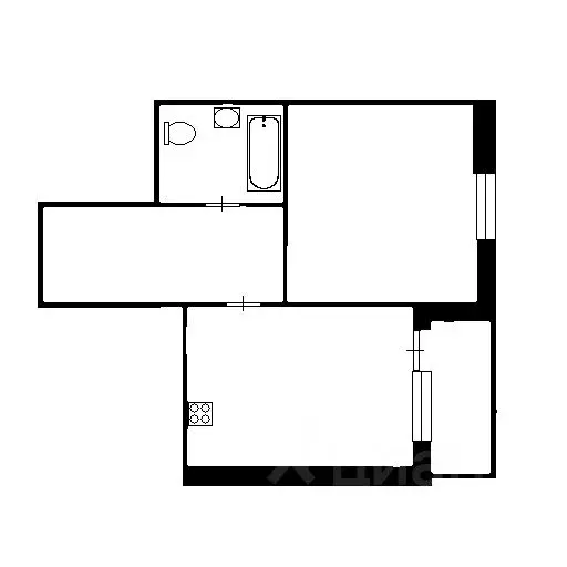 1-к кв. Башкортостан, Уфа ул. Менделеева, 156 (41.7 м) - Фото 2