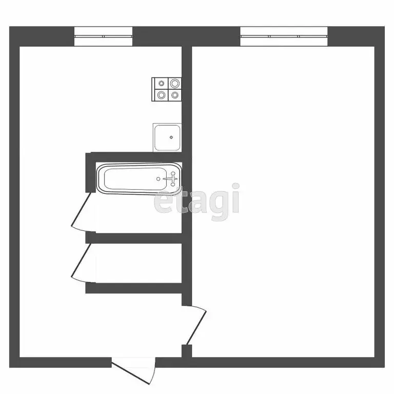 1-комнатная квартира: Саранск, улица Коваленко, 27 (34 м) - Фото 1