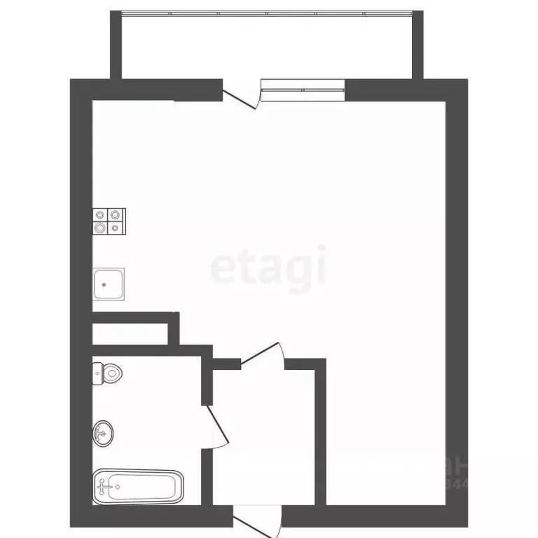 Студия Тюменская область, Тюмень Микрорайон мыс, ул. Судоремонтная, ... - Фото 1