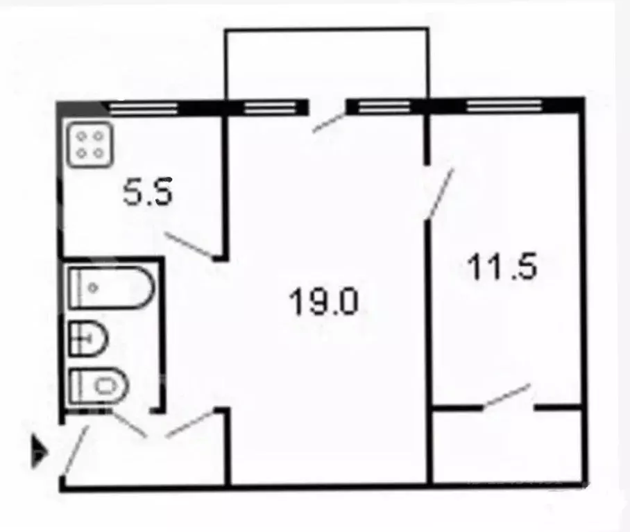 2-к кв. Псковская область, Псков Народная ул., 39 (44.1 м) - Фото 2