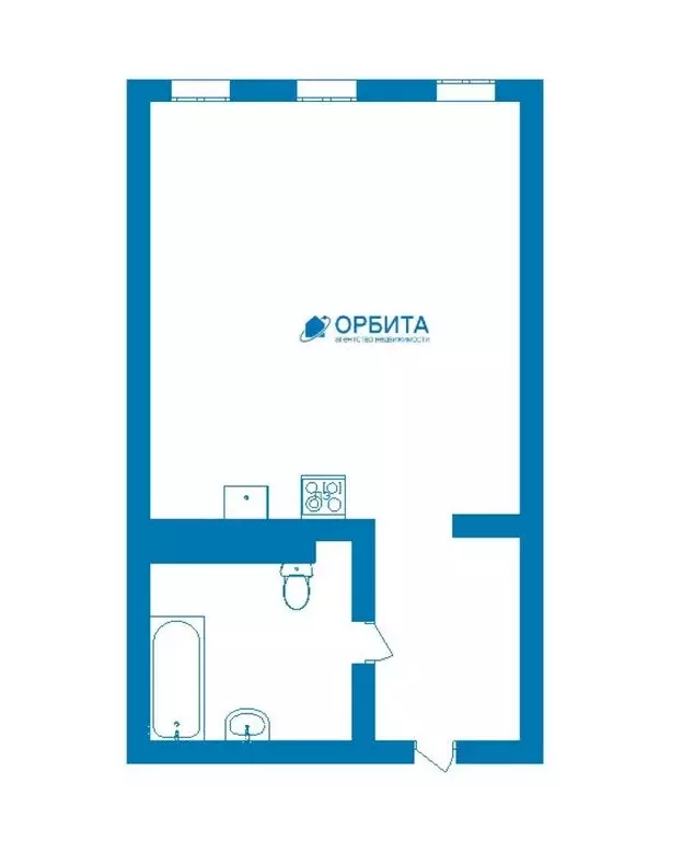 Квартира-студия: Тюмень, улица Евгения Войнова, 3 (25 м) - Фото 1