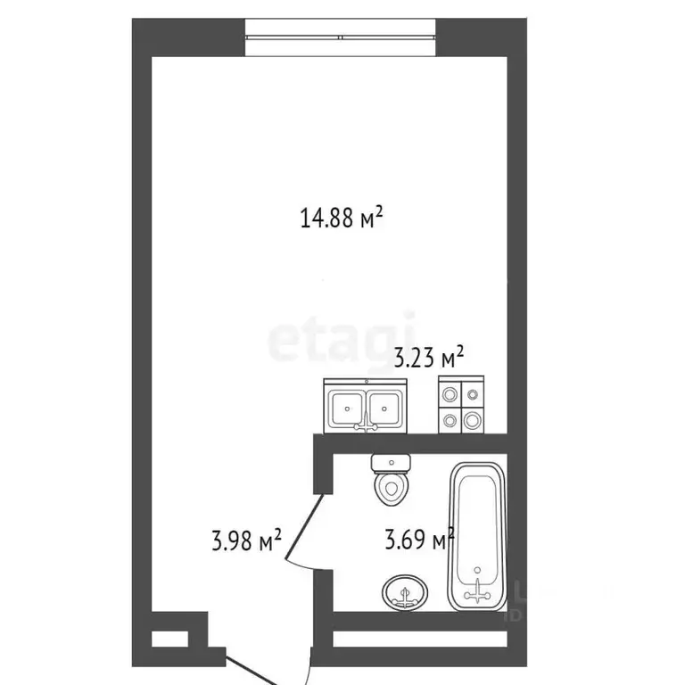 Студия Москва проезд 3-й Красногорский, 5 (25.8 м) - Фото 1