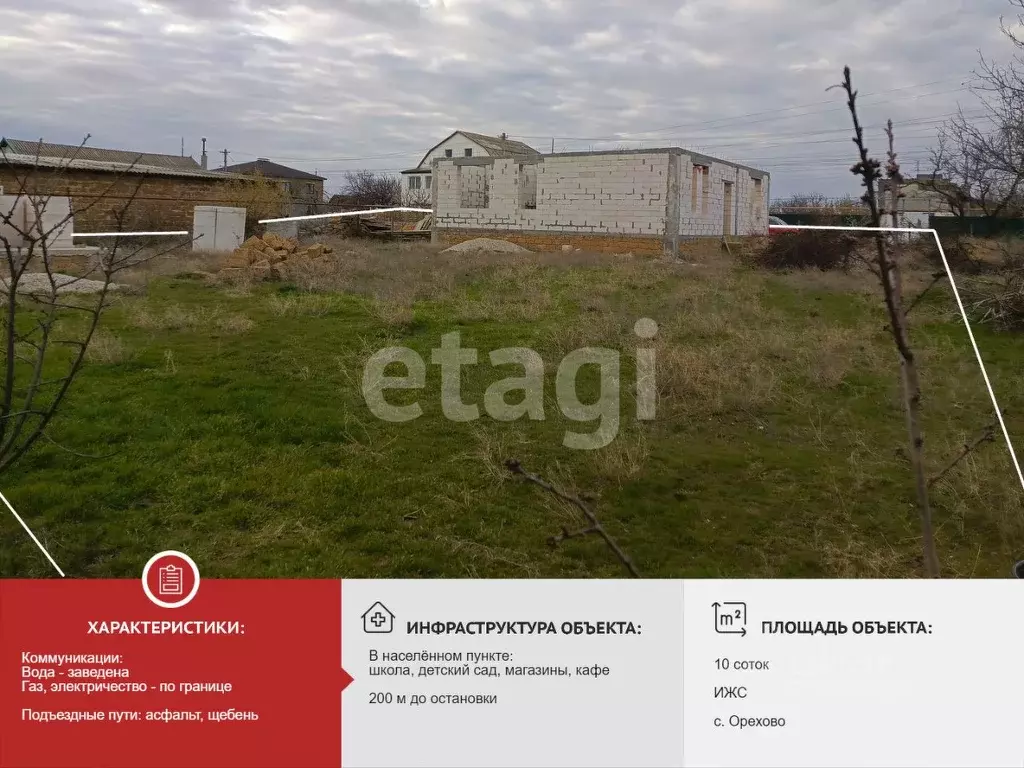 Участок в Крым, Сакский район, с. Орехово ул. Северная (10.13 сот.) - Фото 2