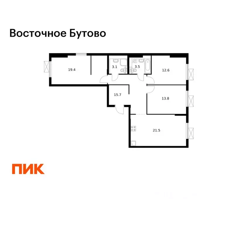 3-к кв. Московская область, Ленинский городской округ, Боброво пгт ш. ... - Фото 1