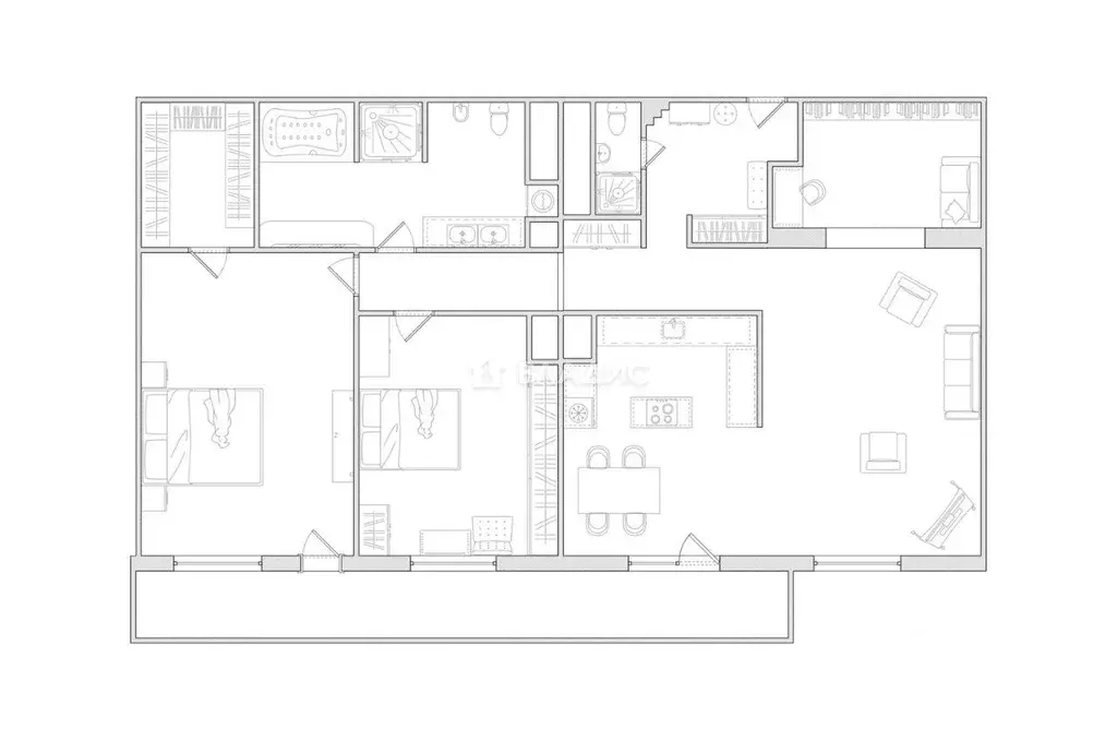 Квартира, 3 комнаты, 143 м - Фото 1