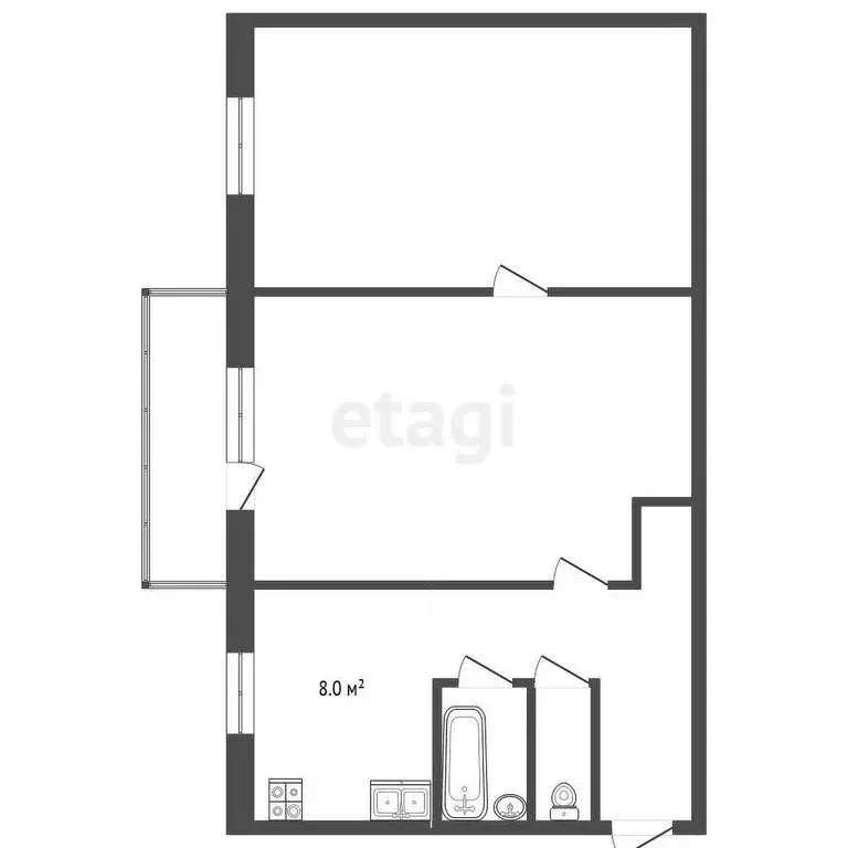 2-комнатная квартира: Тамбов, улица Новикова-Прибоя, 34 (44.2 м) - Фото 0