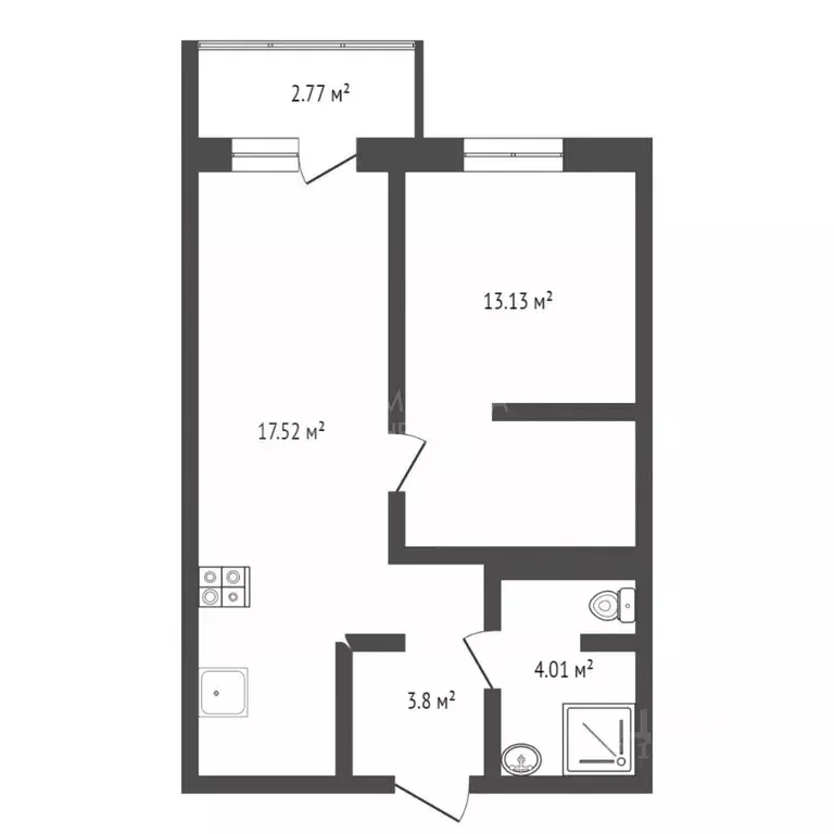1-к кв. Тюменская область, Тюмень ул. 2-я Луговая, 24к3 (42.0 м) - Фото 2