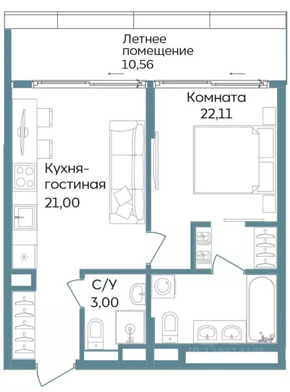 2-к кв. Крым, Саки ул. Морская (56.67 м) - Фото 0