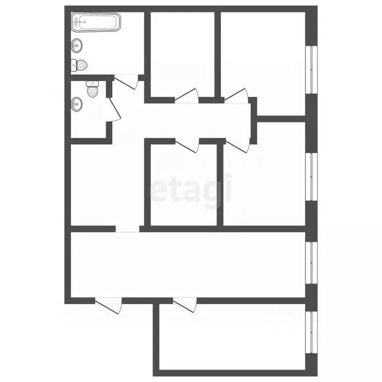 3-к кв. Пермский край, Пермь ул. Соловьева, 11 (74.3 м) - Фото 2