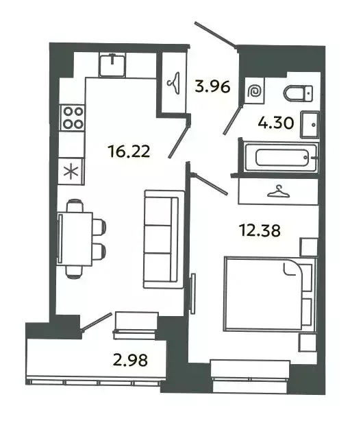 1-комнатная квартира: городской посёлок Новоселье, Аннинская улица, 4 ... - Фото 1