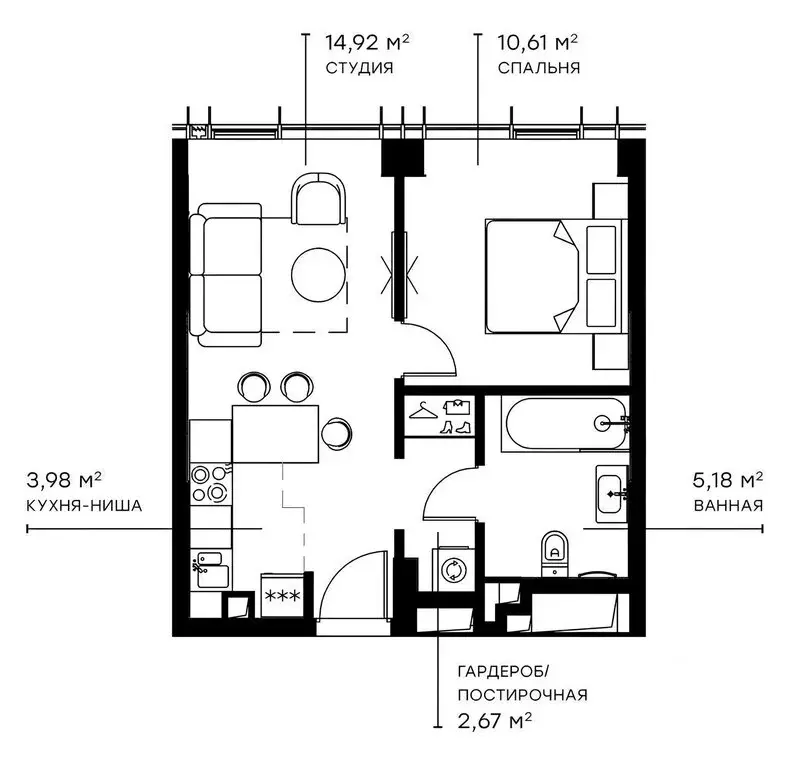 2-комнатная квартира: Москва, 2-я Хуторская улица, 34 (38 м) - Фото 1