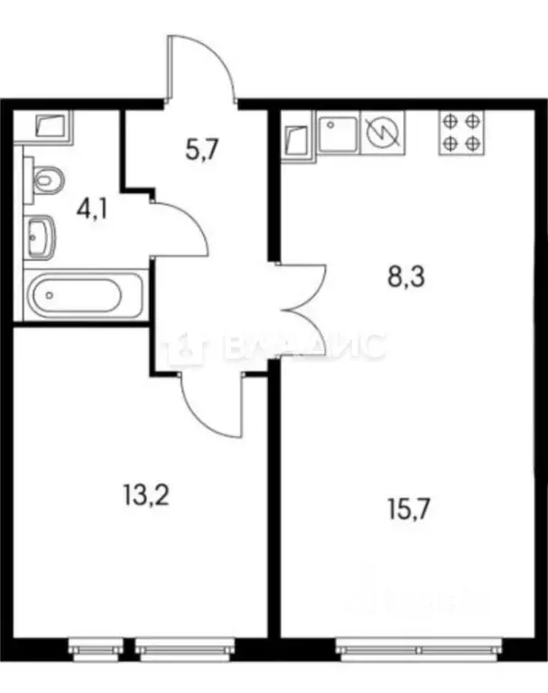 2-к кв. Московская область, Балашиха ул. Реутовская, 14 (46.4 м) - Фото 1