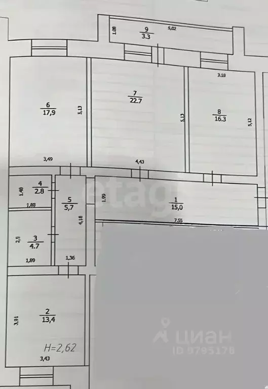 3-к кв. Татарстан, Казань ул. Фатыха Амирхана, 103 (98.5 м) - Фото 2