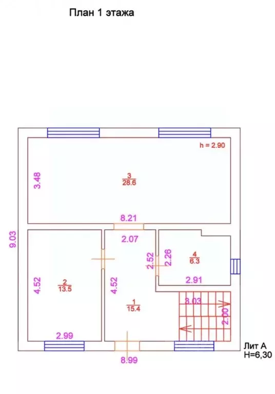 Коттедж в Татарстан, Казань Салмачи жилмассив, ул. Овражная, 100 (135 ... - Фото 2