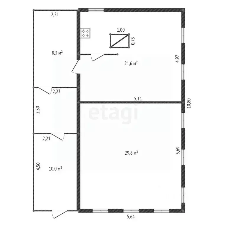 Дом в Башкортостан, Чишминский район, Новотроицкий сельсовет, с. ... - Фото 2