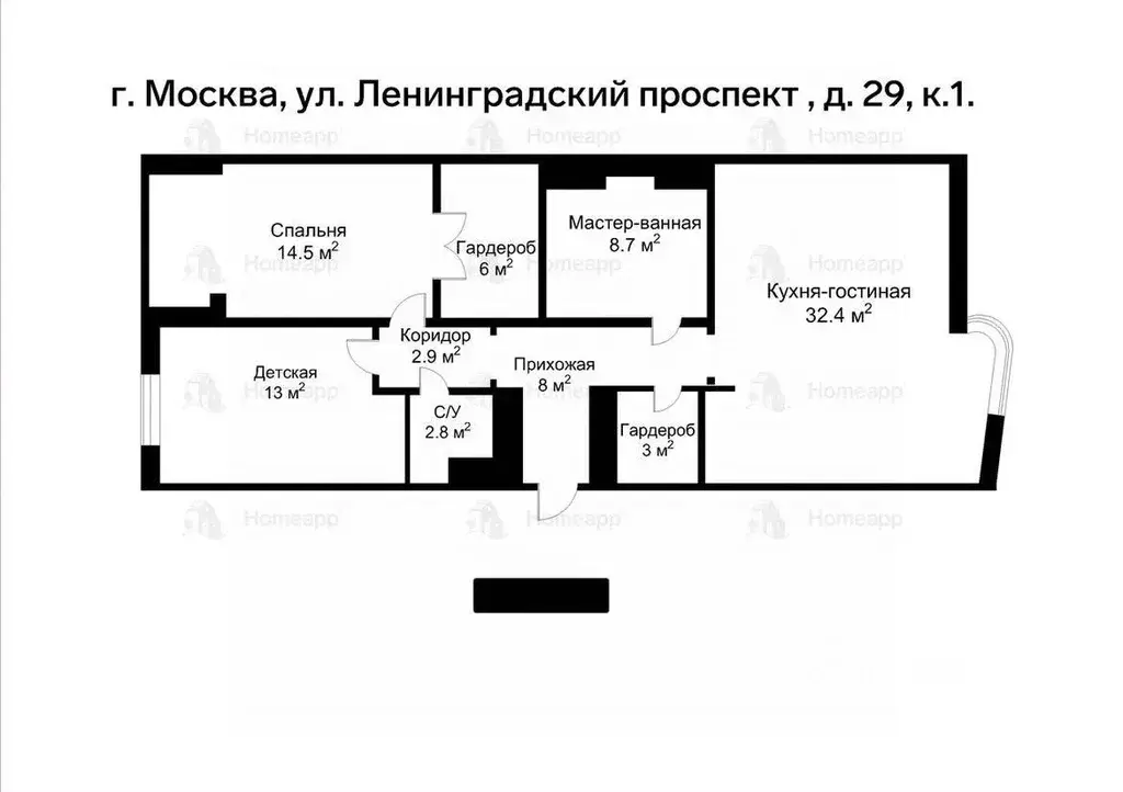 3-к кв. Москва Ленинградский просп., 29к1 (94.7 м) - Фото 1