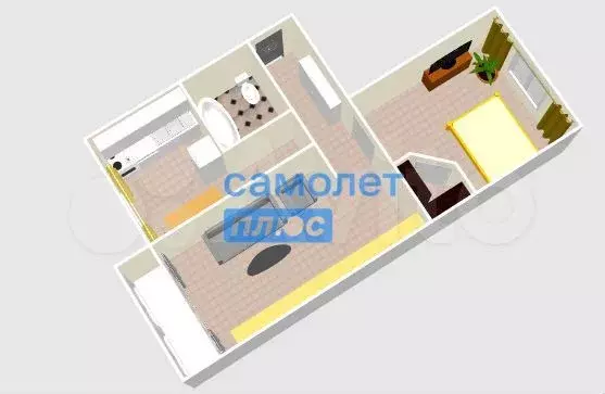 2-к. квартира, 47,9 м, 4/5 эт. - Фото 1