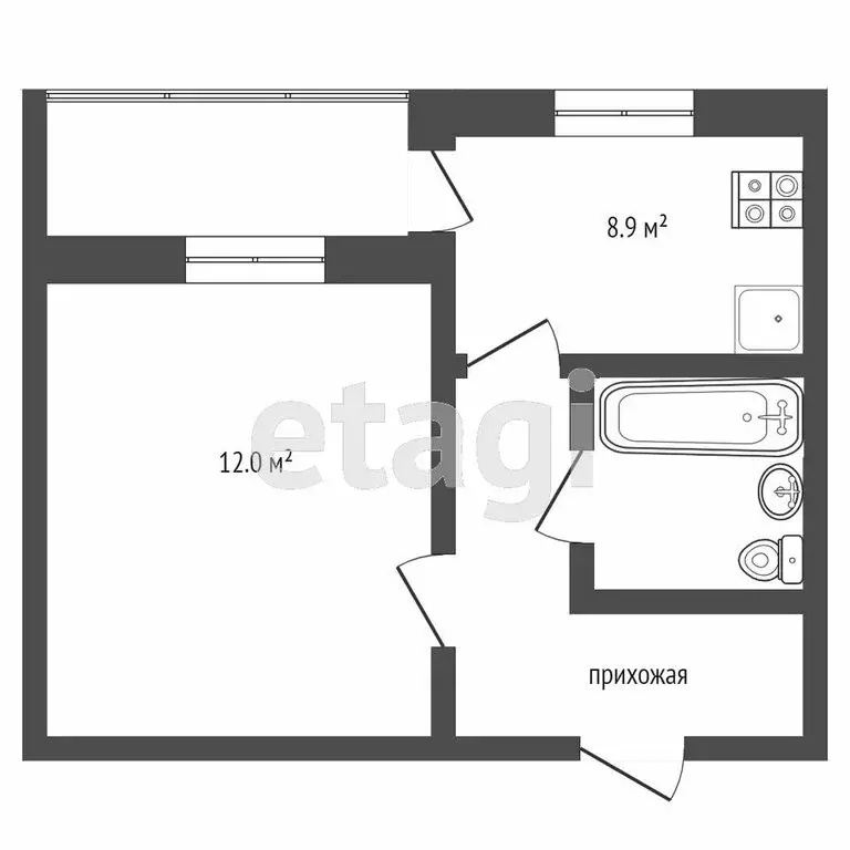 1-комнатная квартира: Челябинск, улица Румянцева, 28Б (40.1 м) - Фото 0